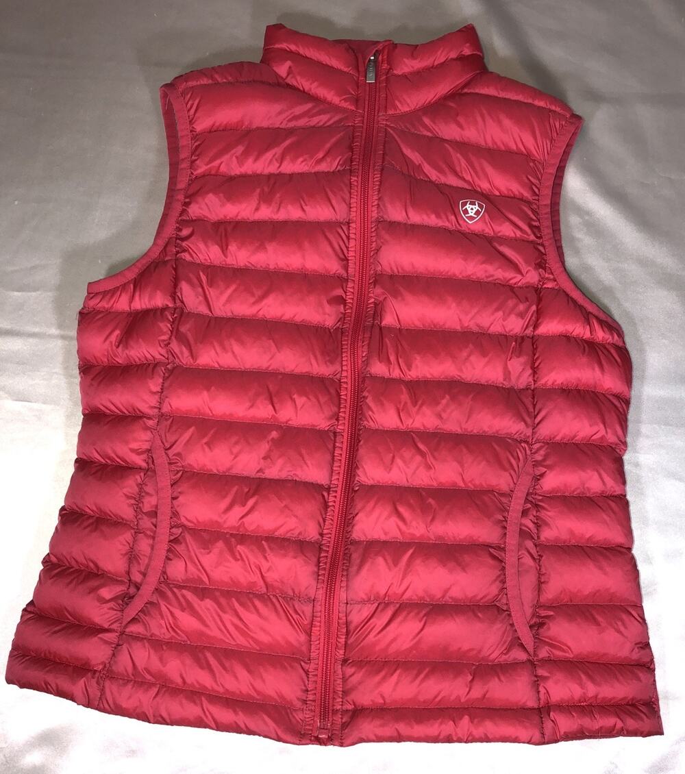 Ariat Vest Puffer Ideal Down Duck Quilted Womens Pink Size M